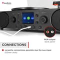 Miniatyrbild 6 av 11: Audizio Tulsa Audio Center Med Skivspelare DAB+ Radio