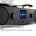 Miniatyrbild 7 av 11: Audizio Tulsa Audio Center Med Skivspelare DAB+ Radio