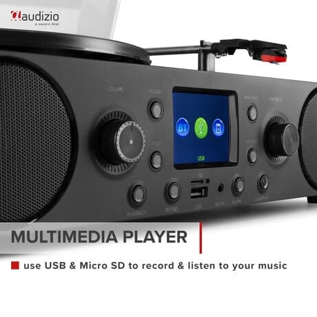 Audizio Tulsa Audio Center Med Skivspelare DAB+ Radio