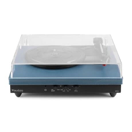 Audizio RP113D - Skivspelare i full storlek med Bluetooth in/ut - USB - Inbyggda högtalare - Blå