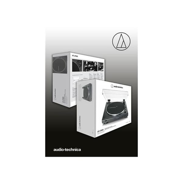 Plattform för vinylskivor - Audio Technica - AT-LP60XBK - Svart - Plugga in och spela - Automatisk