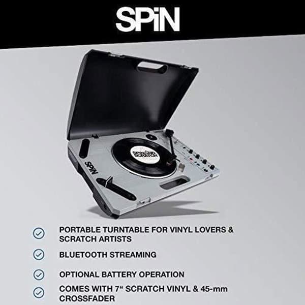 Bärbar skivspelare - Reloop - SPIN - Bluetooth-ljudströmning - Scratching - Mobile cutting