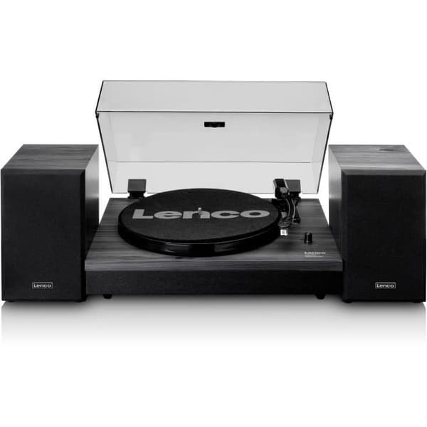 Vinyl skivspelare - LENCO - LS-300BK - Bluetooth, 2 externa högtalare, svart