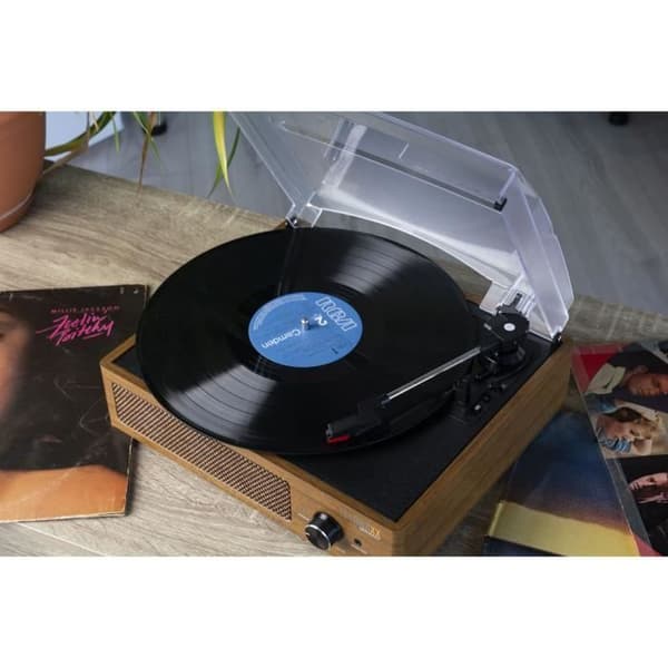 Retro TECHNAXX TX-186 Vinyl skivspelare - Phono, Bluetooth, AUX IN, USB - 2 x 3 W högtalare - 3 hastigheter 33, 45, 78 rpm