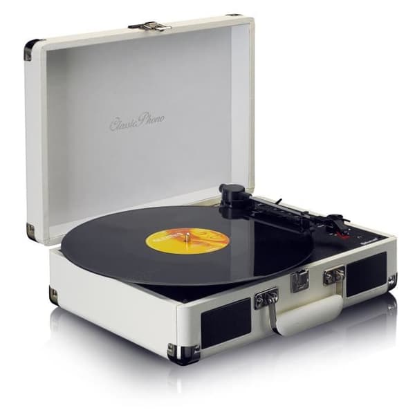 Bluetooth® vinyl skivspelare med integrerade högtalare - Lenco - TT-115CR - Krämfärgad - Svart
