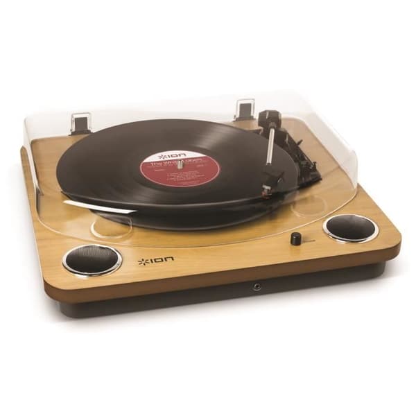 Vinyl skivspelare - ION Max LP Wood - Analog till digital ljudomvandlare - Kompatibel 33/45/78 rpm