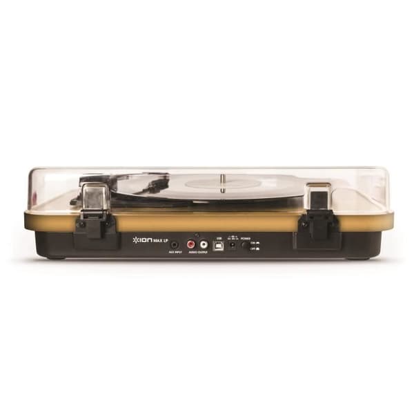 Vinyl skivspelare - ION Max LP Wood - Analog till digital ljudomvandlare - Kompatibel 33/45/78 rpm