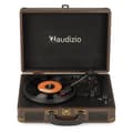 Miniatyrbild 2 av 11: Audizio RP114W - Retro skivspelare i trälookfodral - skivspelare med högtalare och PC-mjukvara