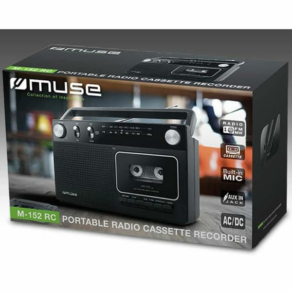 Radiokassette Muse M-152 RC Sort
