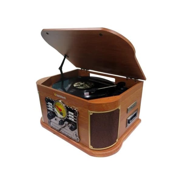 SUNSTECH PXRC52CDWD vinyl skivspelare - Trä - CD/MP3-spelare - Radio - Digital inspelare - Kassett - USB