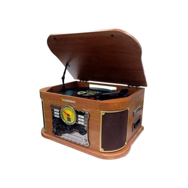 SUNSTECH PXRC52CDWD vinyl skivspelare - Trä - CD/MP3-spelare - Radio - Digital inspelare - Kassett - USB