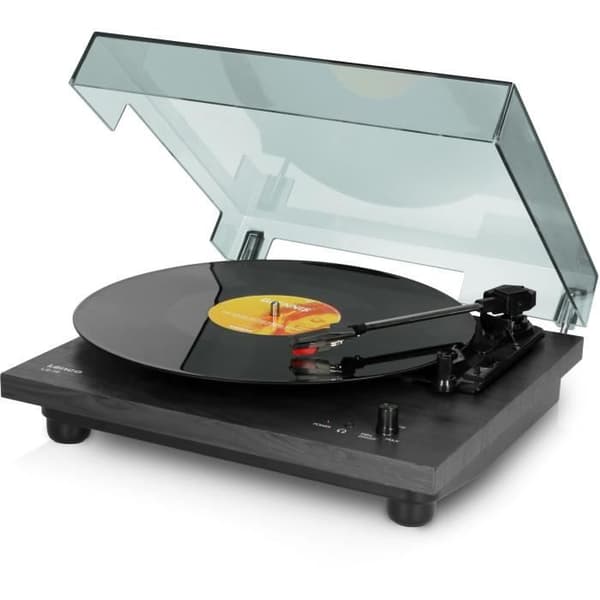 Skivspelare - LENCO - LS-10BK - Integrerade högtalare, 33/45 RPM, Svart