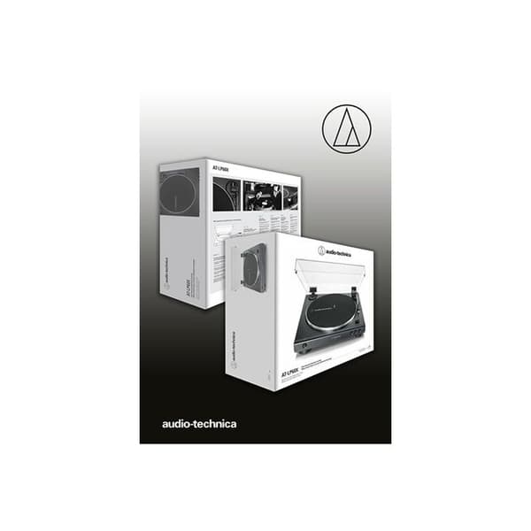 Plattform för vinylskivor - Audio Technica - AT-LP60XBK - Svart - Plugga in och spela - Automatisk