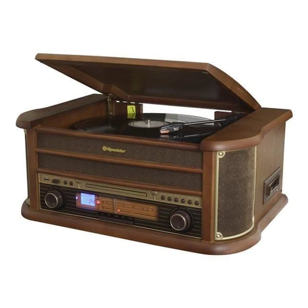 ROADSTAR HIF-1993BT vinyl skivspelare - CD / MP3-spelare - FM-radio - Bluetooth - USB-kodning - Brun
