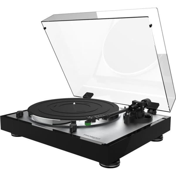 Platina vinyl - Thorens - TD 402 DD - Svart blank - 33/45 varv - Direktdrift