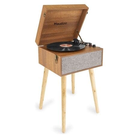 Audizio Fremont retro skivspelare med stativ  - Skivspelare Bluetooth med avtagbara ben