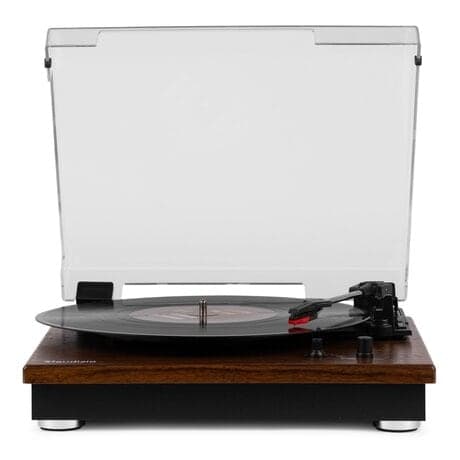 Audizio RP112D skivspelare med Bluetooth IN/OUT och inbyggda högtalare - Darkwood