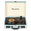 Miniatyrbild 2 av 11: Audizio RP114BL - Retro skivspelare i blått fodral - skivspelare med högtalare och PC-mjukvara