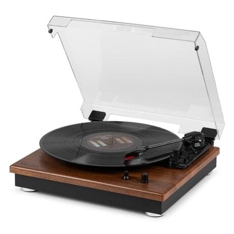 Audizio RP112L skivspelare med Bluetooth IN/OUT och inbyggda högtalare - Lightwood