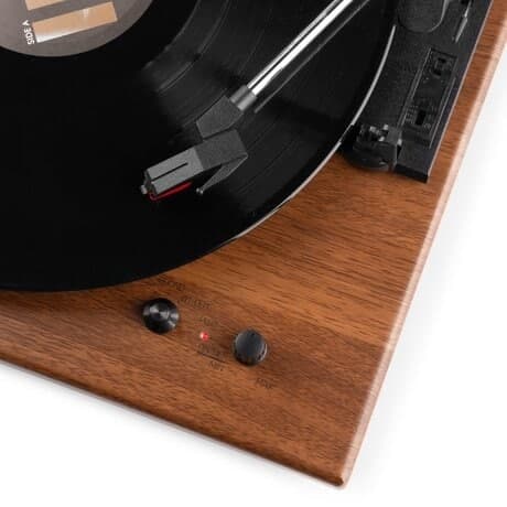 Audizio RP112L skivspelare med Bluetooth IN/OUT och inbyggda högtalare - Lightwood