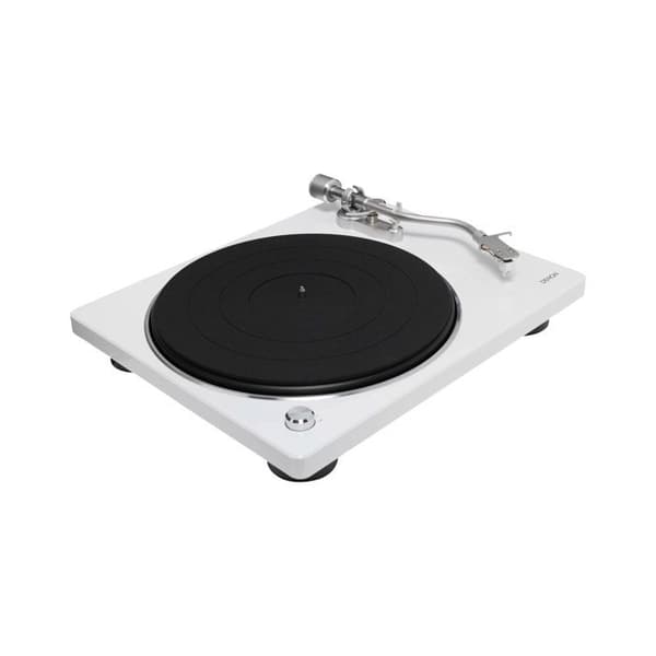 Platina Vinyl - DENON - DP-400 Vit - Inbyggd förförstärkare - 33/45/78 varv