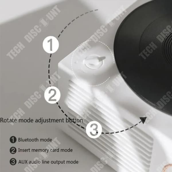 TD® Atomic vinylskivspelare Bluetooth-ljud trådlös liten stålpipa Bluetooth vinylskivspelare Bluetooth-högtalare