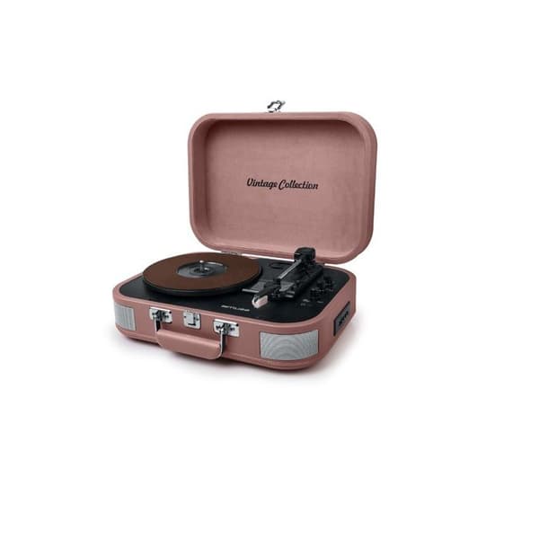 Stereo vinylspelare lax 33/45/78 varv med inbyggda högtalare - USB/SD/AUX - Hörlursuttag MT-201BTP-MATCH