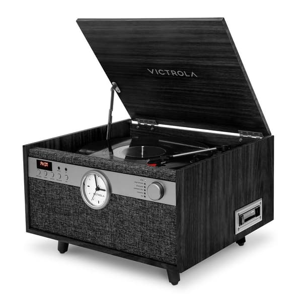 Platin skivspel - VICTROLA - VTA-830 - 6 i 1 - Svart - Semi-automatisk - Vintage