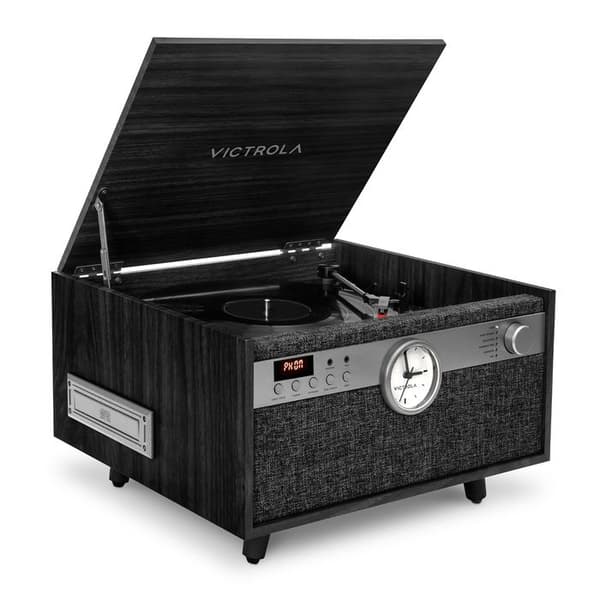 Platin skivspel - VICTROLA - VTA-830 - 6 i 1 - Svart - Semi-automatisk - Vintage