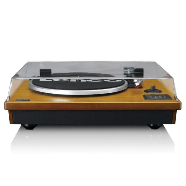 Lenco LS-55WA - Vinyl skivspelare med Bluetooth®, USB, MP3, högtalare - Trä