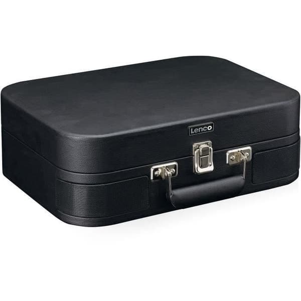Retro Bluetooth vinylspelare - LENCO - TT-116BK - Inbyggda högtalare, USB