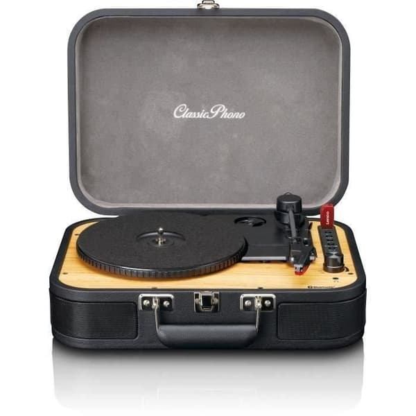 Retro Bluetooth vinylspelare - LENCO - TT-116BK - Inbyggda högtalare, USB