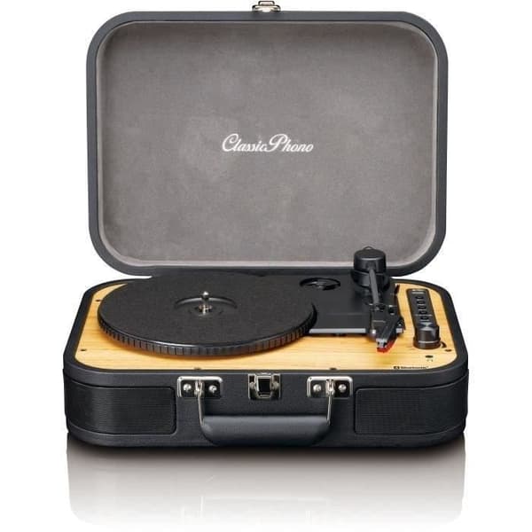 Retro Bluetooth vinylspelare - LENCO - TT-116BK - Inbyggda högtalare, USB