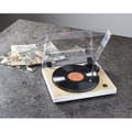 Miniatyrbild 5 av 6: THOMSON TT301 vinyl skivspelare - Trä och vit design - Audio-Technica AT3600L läshuvud - 33 och 45 rpm