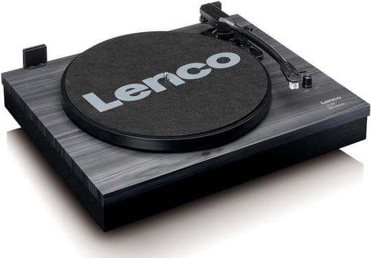 Lenco LS 300 levysoitin Bluetooth-kaiuttimilla, musta