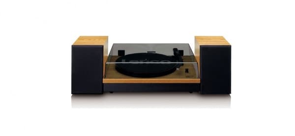 Lenco LS 300 pladespiller i trækabinet + højttalere / Bluetooth / 2x RCA-udgang / AUX-indgang