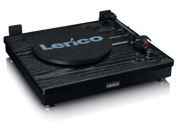 Lenco LS-101BK pladespiller med Bluetooth-højttalere