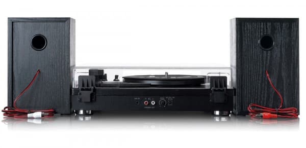 Lenco LS-101BK pladespiller med Bluetooth-højttalere
