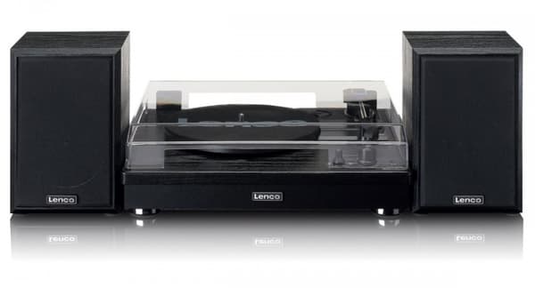 Lenco LS-101BK pladespiller med Bluetooth-højttalere