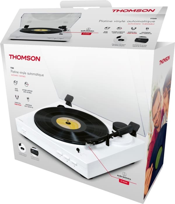 Fuldautomatisk pladespiller Thomson TT351 + Audio-Technica AT3600L pickup
