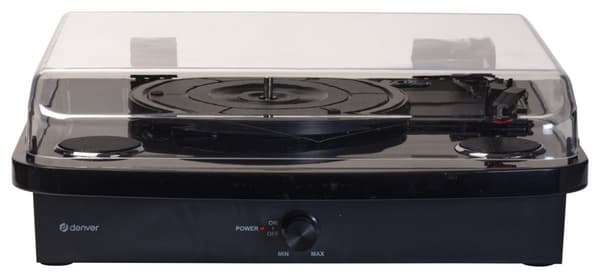 Denver VPL-230 - Pladespiller med indbyggede højttalere, Bluetooth, USB og SD- og MP3-kortslot, sort