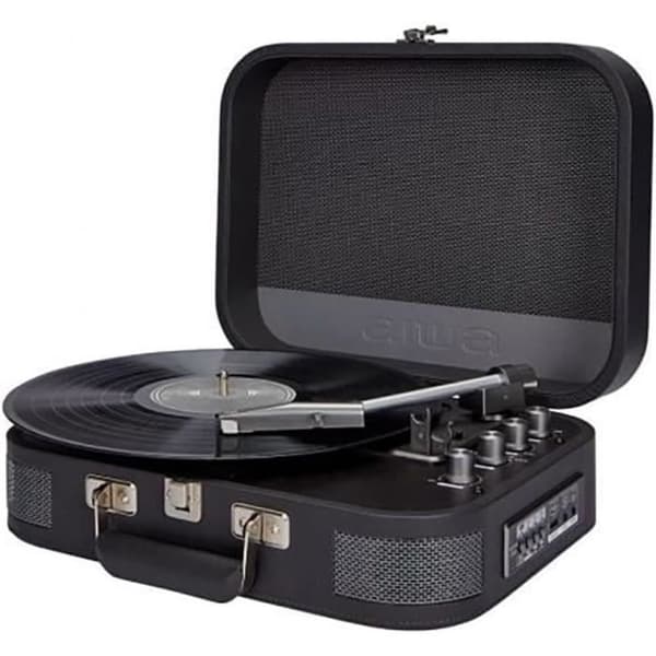 Vintage Skivspelare - Aiwa - VPX-1951TN - Bluetooth - MP3-Spelare - Väska i Syntetiskt Läder