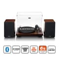 Miniatyrbild 3 av 4: Lenco LS-600WA - Skivspelare med inbyggd förstärkare och Bluetooth® plus 2 externa högtalare - Trä