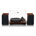 Miniatyrbild 1 av 4: Lenco LS-600WA - Skivspelare med inbyggd förstärkare och Bluetooth® plus 2 externa högtalare - Trä