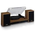 Miniatyrbild 3 av 6: Lenco LS-100WD - Skivspelare med externa högtalare - Trä