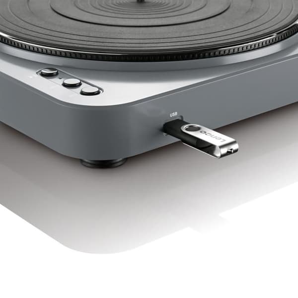 Vinyl skivspelare - LENCO - L85 - Grå - Halvautomatisk - USB - 33/45 rpm