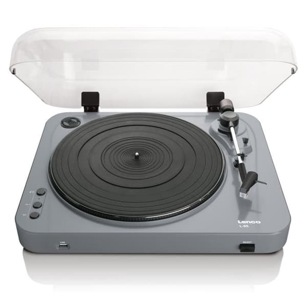 Vinyl skivspelare - LENCO - L85 - Grå - Halvautomatisk - USB - 33/45 rpm
