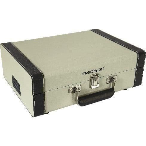 MADISON MAD-RETROCASE-CR - vinylskivspelare 33/45/78 rpm - USB- och SD-inspelningsfunktion - Bluetooth - Integrerade högtalare