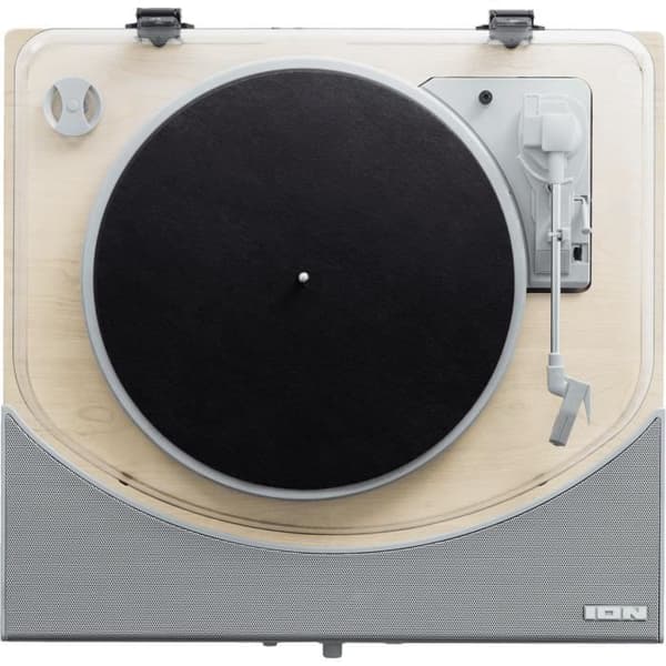 Ion PREMIERLPWOOD USB vinyl skivspelare med HP, Aux och Bluetooth - Naturlig - Halvautomatisk - 33/45/78 rpm