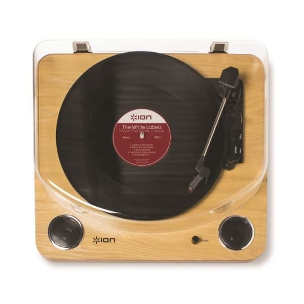 Vinyl skivspelare - ION Max LP Wood - Analog till digital ljudomvandlare - Kompatibel 33/45/78 rpm
